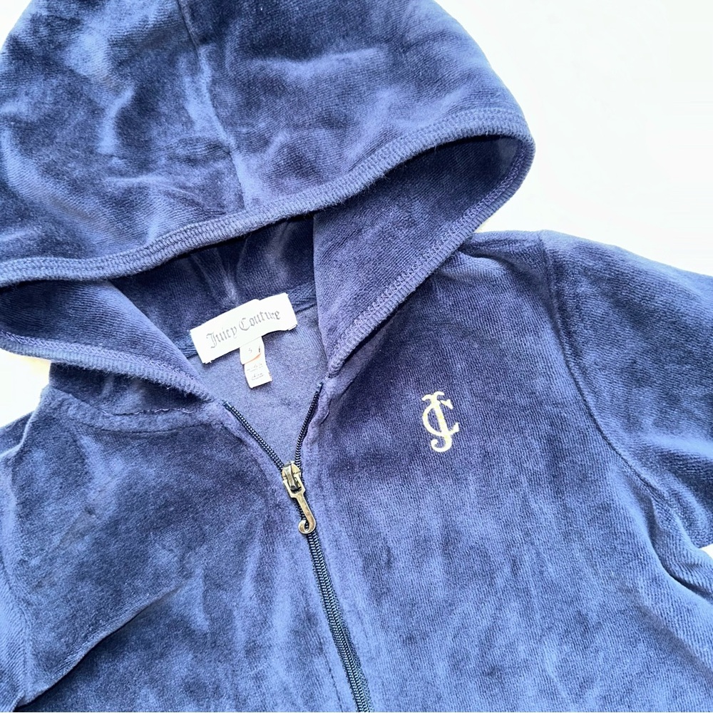Juicy Couture • Kids Velour Bling Glitter Track Hacket Hoodie - Picture 9 of 12